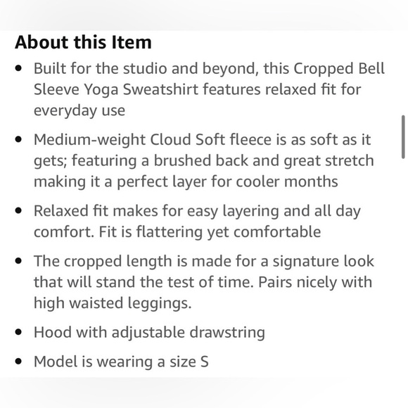 Core 10 Women's Yoga Hoodie Sweatshirt - Medium - Picture 6 of 11